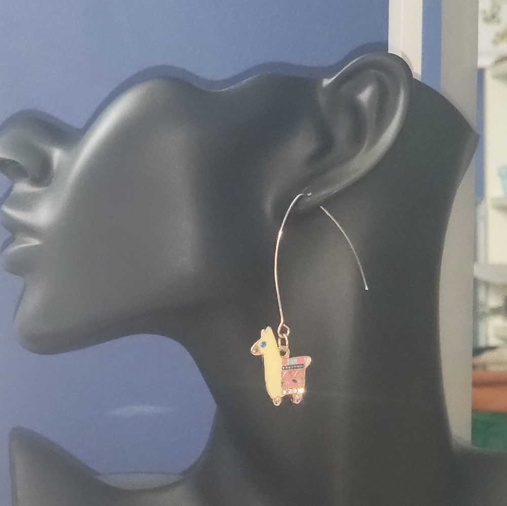 Whimsical Llama Earrings in Multicolor